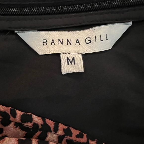 ANTHROPOLOGIE Ranna Gill Leopard Print Midi Dress Puffed Sleeves Size Medium - Picture 14 of 17